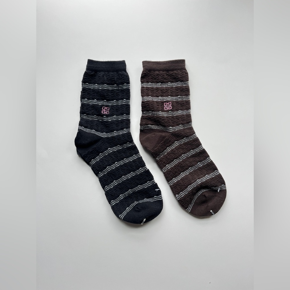 2 for $30 Givenchy Black and Brown Patterned Socks